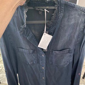 NWT XS Velvet Heart  Denim like  shirt Dress